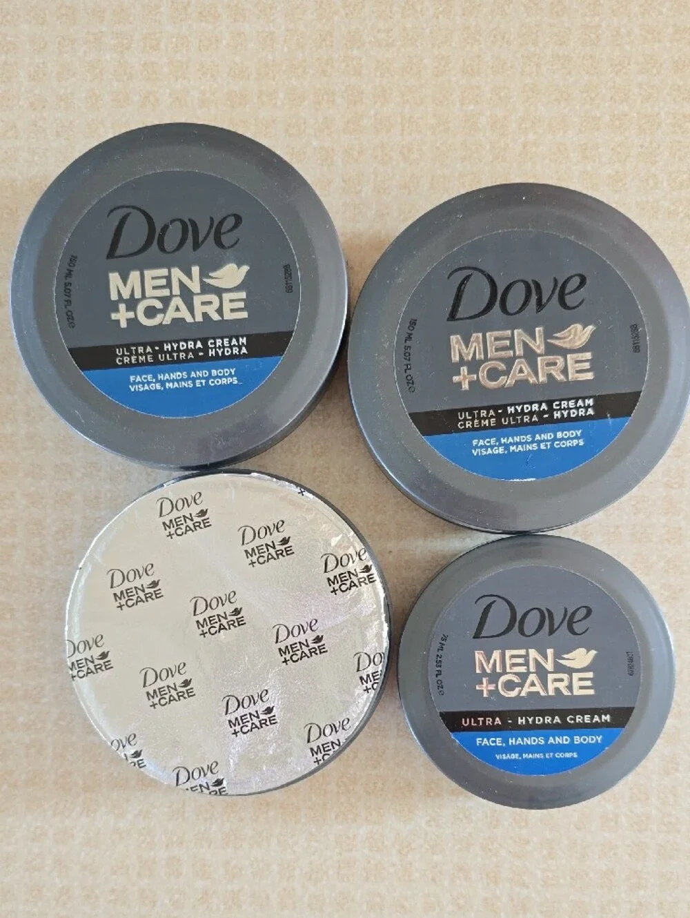 Dove Men+Care Ultra Hydra Cream – Gray Jar with Blue Label